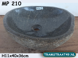 Lavabo laag van riviersteen MP210 (40x36cm)