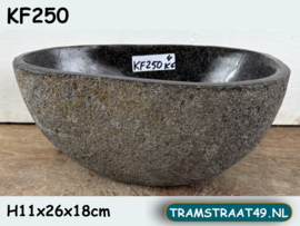 Pompbak wc riviersteen KF250 (26x18cm)