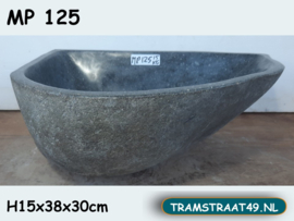 Hoek pompbak riviersteen MP125