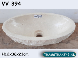 Fontein toilet wit/beige ovaal VV394 (36x21cm)