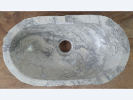 Waskom toilet grijs / wit D460 (37x21cm)