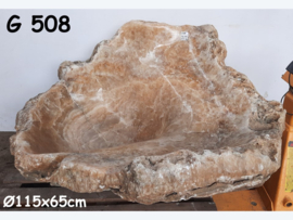 Natuursteen onyx tuinbank / waterbak / kunst object G508