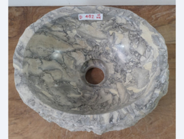 Grijze natuursteen waskom (30x25cm)