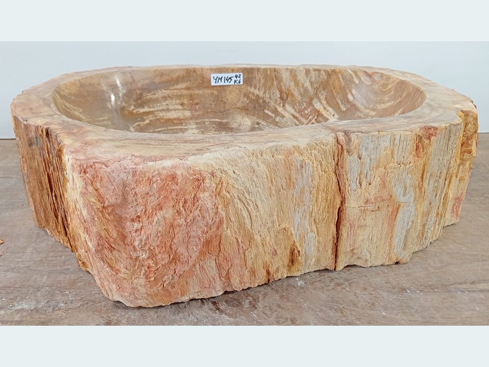 Waskom versteend hout YM145 (55x46cm)