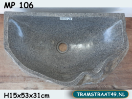Riviersteen wastafel hoek MP106