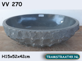 Badkamer wasbak riviersteen VV279 (52x42cm)