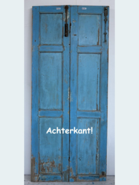 Hoge dubbele paneeldeur / schuifdeur  teakhout OK416 (H211x92cm)