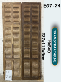 Hoge shutters antiek EG7-24 (set van 2 shutters)
