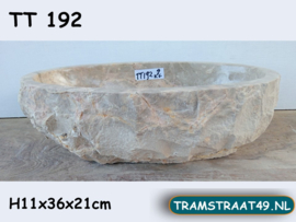 Kleurige fontein wc riviersteen ovaal TT192 (36x21cm)