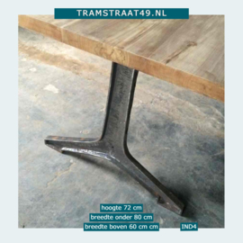 Industrieel tafel onderstel 72cm hoog - twee tafelpoten