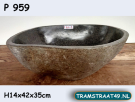Badkamer lavabo natuursteen P959 (42x35cm)