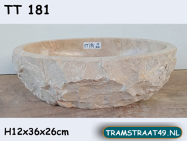 Beige waskom marmer TT181 (36x26cm)