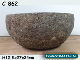 Fonteintje wc riviersteen C862 (27x24cm)
