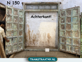 Hoge grote deur / poort teak hout N150