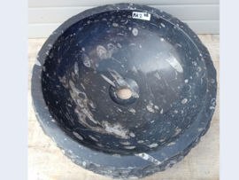Ronde wasbak ammoniet fossiel MA2 (H15,5xØ45 cm)