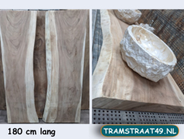 Wastafelblad suar natural 180 cm lang I diverse afmetingen