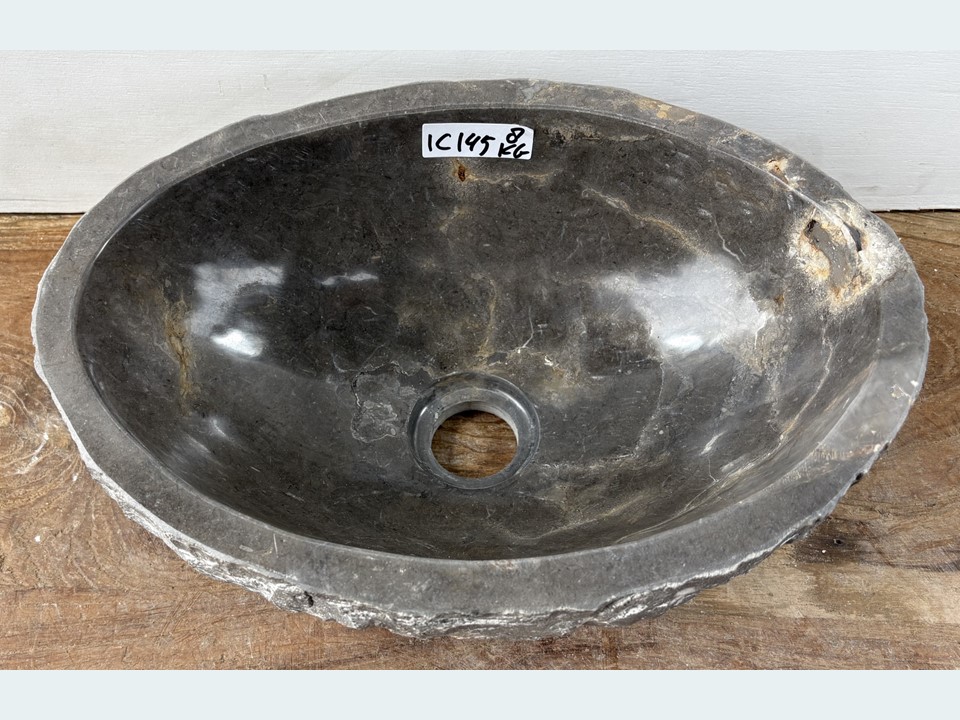 Kleine waskom marmer grijs/wit/bruin IC145 (36x26cm)
