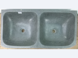 Riviersteen keukenbak / spoelbak dubbel F943 (80x42cm)