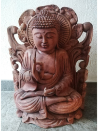 Boeddha houtsnijwerk (40 cm hoog)
