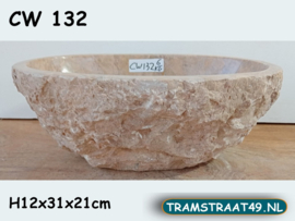 Pompbak toilet riviersteen beige CW132 (31x21cm)