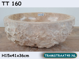 Beige lavabo natuursteen TT160 (41x36cm)