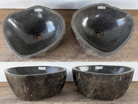 Set lavabo riviersteen OK211 (38x34cm)