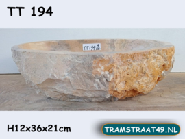 Ovale fontein toilet riviersteen TT194 (36x21cm)