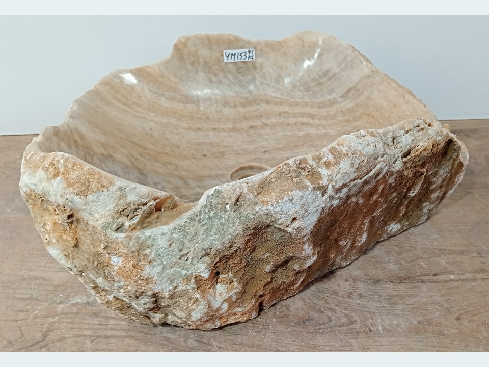 Brede wasbak badkamer uit onyx YM153 (58x50cm)