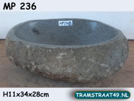 Kleine wasbak riviersteen MP236 (34x28cm)