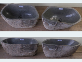 Riviersteen waskom ovale set G591