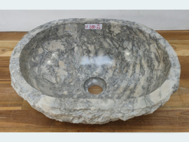 Bathroom sink grey/white stone U680 (41x30cm)