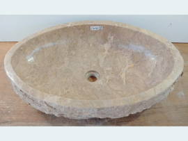 Brede pompbak riviersteen meerkleurig CW42 (61x41cm)