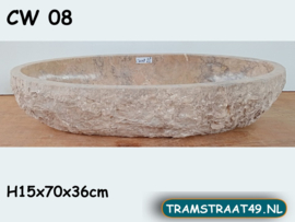 Riviersteen waskom badkamer meerkleurig CW08 (70x36cm)