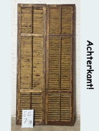 Antieke hoge deur shutters EG7-8 (set van 2 shutters )