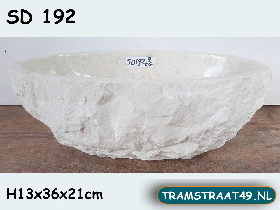 Fontein toilet wit/beige riviersteen SD192 (36x21cm)