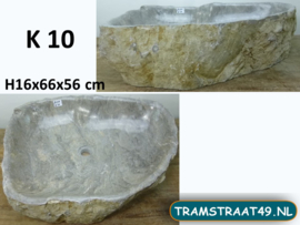 Badkamer wasbak van natuursteen K10 (66x56cm)