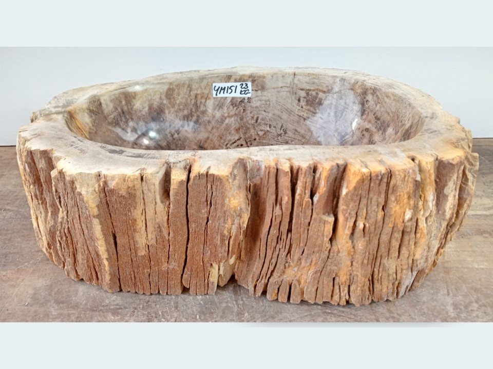 Versteend hout wasbak YM151 (48x30cm)
