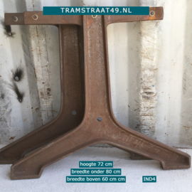 Industrieel tafel onderstel 72cm hoog - twee tafelpoten