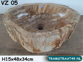 Waskom versteend hout VZ05 (48x34cm)