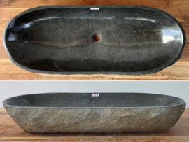 Lange ovale waskom van natuursteen D252 (102x39cm)