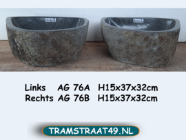 Natuursteen waskom set AG76 (37x32cm)