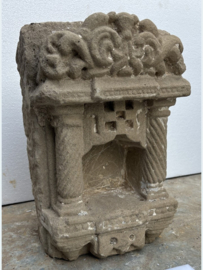 Tempel steen waxinehouder N146-50