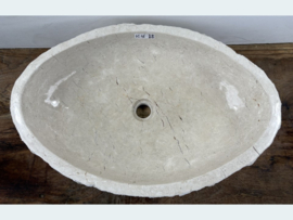 Badkamer waskom wit/beige IC16 (61x41cm)