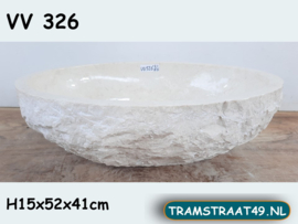 Natuursteen waskom crème VV326 (52x41cm)