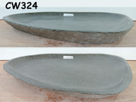 Vogeldrinkschaal riviersteen groot CW324 (56x37cm)