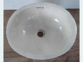 Riviersteen lavabo wit/beige SD153 (36x30cm)