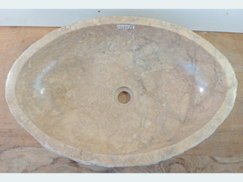 Meerkleurig brede pompbak riviersteen CW46 (62x41cm)