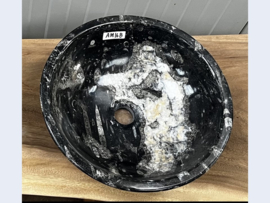Ronde lage pompbak ammoniet zwart AM16B (H11xØ39,5cm)