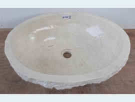 Lavabo beige/wit marmer VV322 (51x41cm)