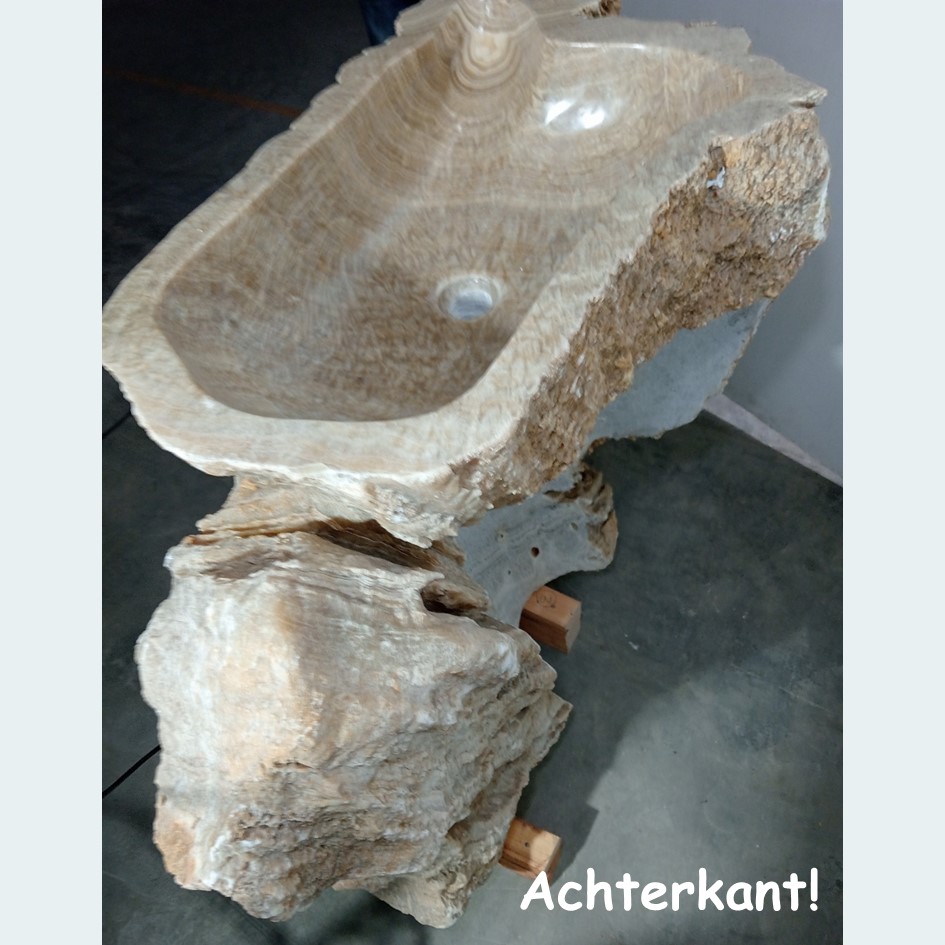 Staande lavabo natuursteen onyx CW484 (H92cm)